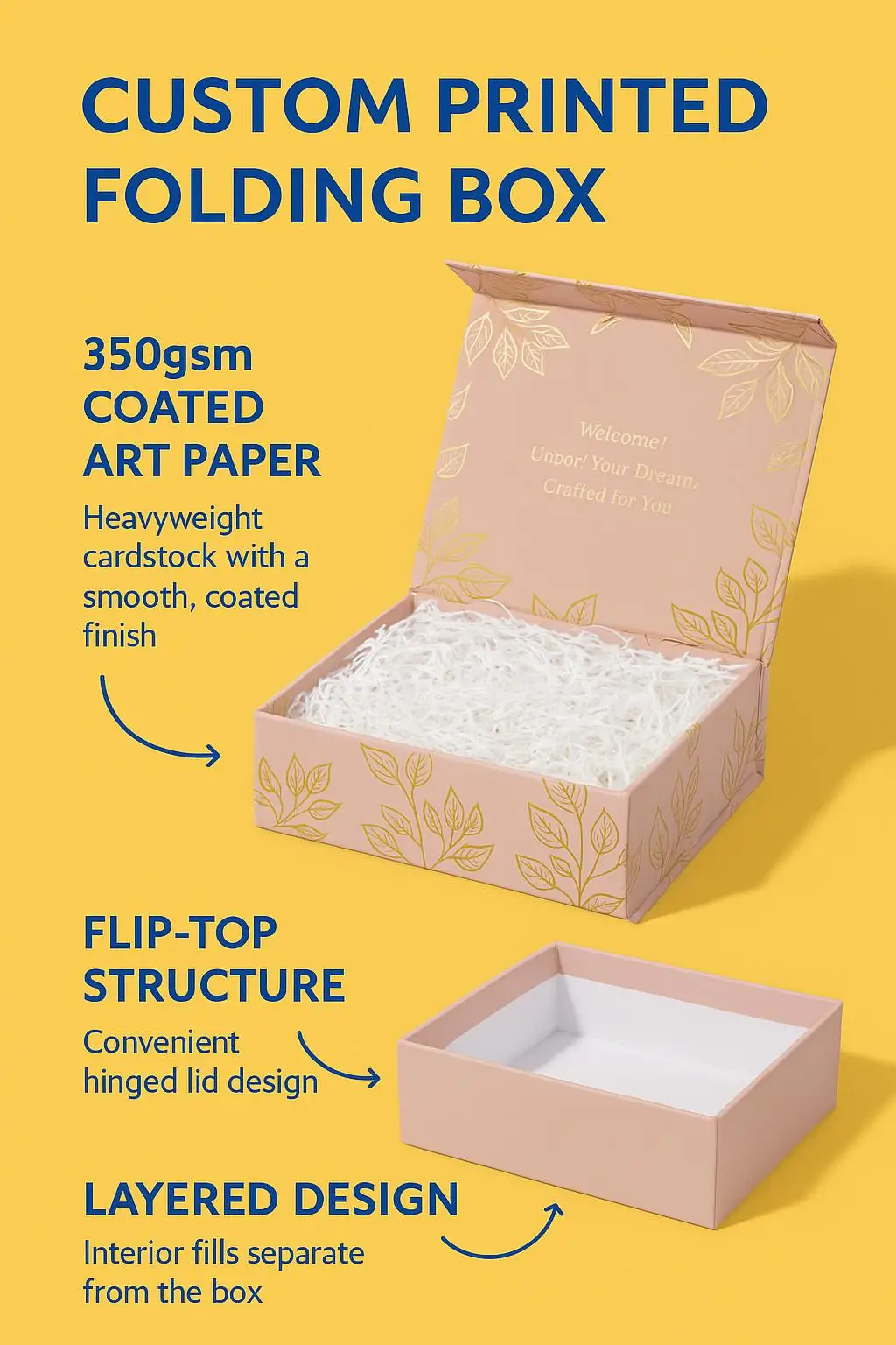Eco Friendly Recycled Art Paper Gift Box for Beauty Product Skincare Packaging Carton - detail 4