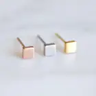 Earrings Men Earrings YIWU Stainless Steel Tiny Square Initial Earrings For Men Women Daily Jewelry