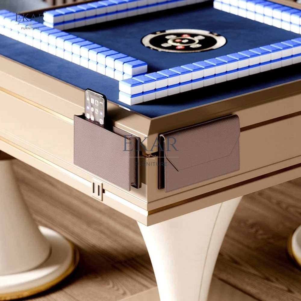 product modern mahjong table with felt surface and wooden frame-6