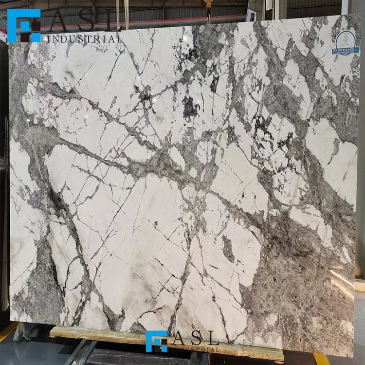 Wholesale invisible grey gold marble slab