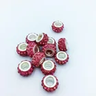 Bead Hole Round Clay Ball Rhinestone Bead Crystal Hole Rhinestone Bead For Bracelet Decoration