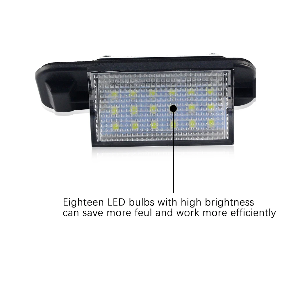 Carnuoc LED License Plate Light Assembly For BMW E46 3 Series (1998-2007) - 6500K White