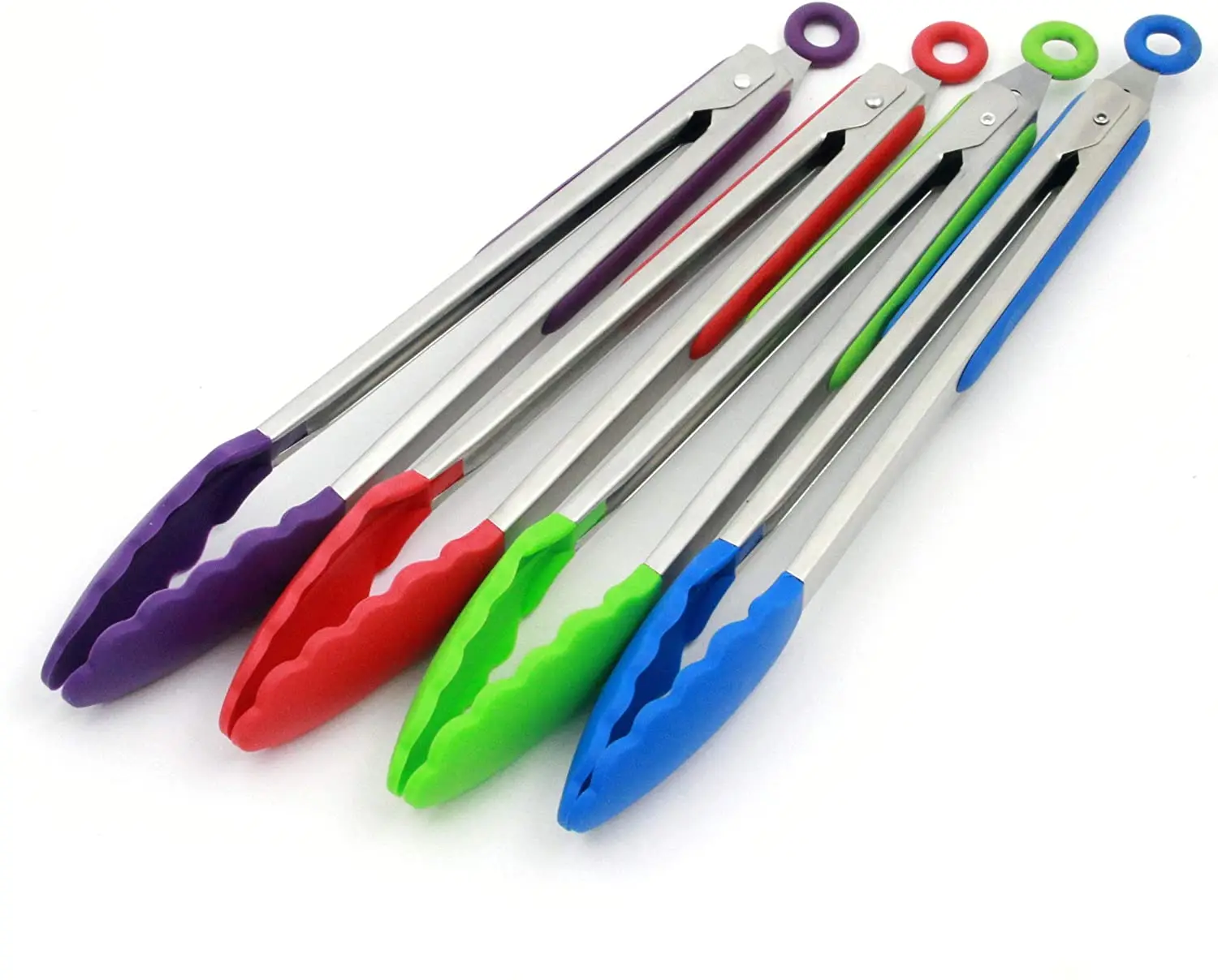 USSE Silicone Cooking Grilling Barbecue Tongs, Stainless Steel Kitchen BBQ Tongs factory
