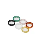 Ring Unisex Natural Gemstone Jewellery Agate Gemstone Ring Band Colorful Chalcedony Ring Mixed Size