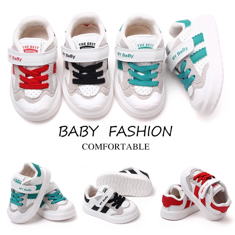 2023 Spring Autumn High Quality PU Leather Baby Toddler Kids Shoes Unisex Shoes details