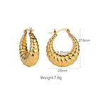 Earrings Fashion Trendy 18k Gold Plated Twisted Croissant Stainless Steel Mixed Lot Earrings For Women 2021