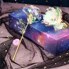 Rose 24k Rose 2020 Eternal 24k Gold Foil Dipped Plated Galaxy Rose Led 24 K Flower Valentines Gift
