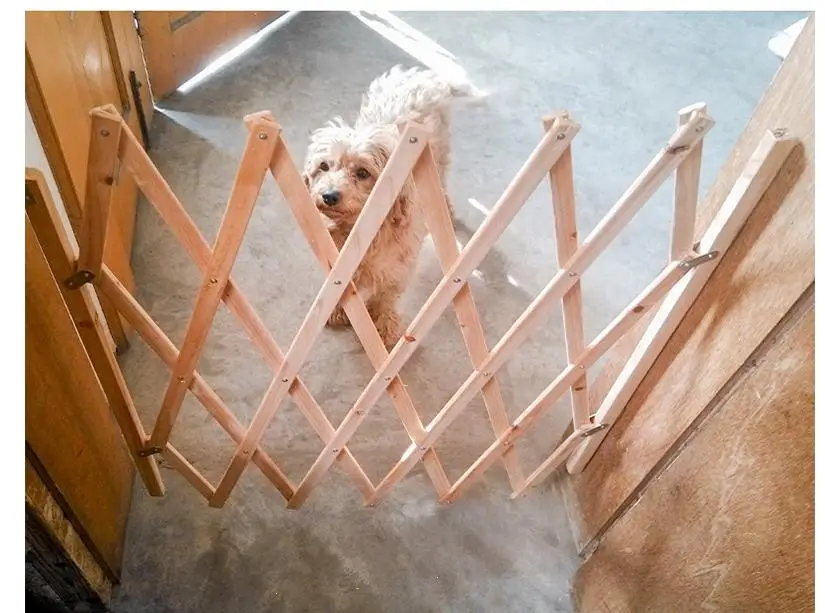 Dog Fence Protect Wood Door Pet Fence Isolate Safety Wood Door Pet