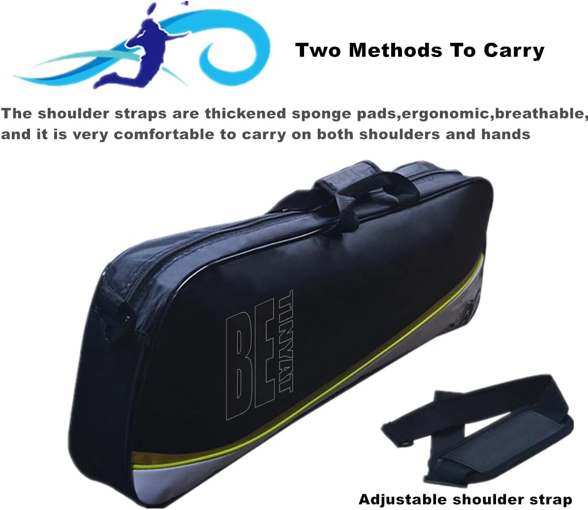 product unisex student sports backpack waterproof pu material badminton tennis racket bag-3