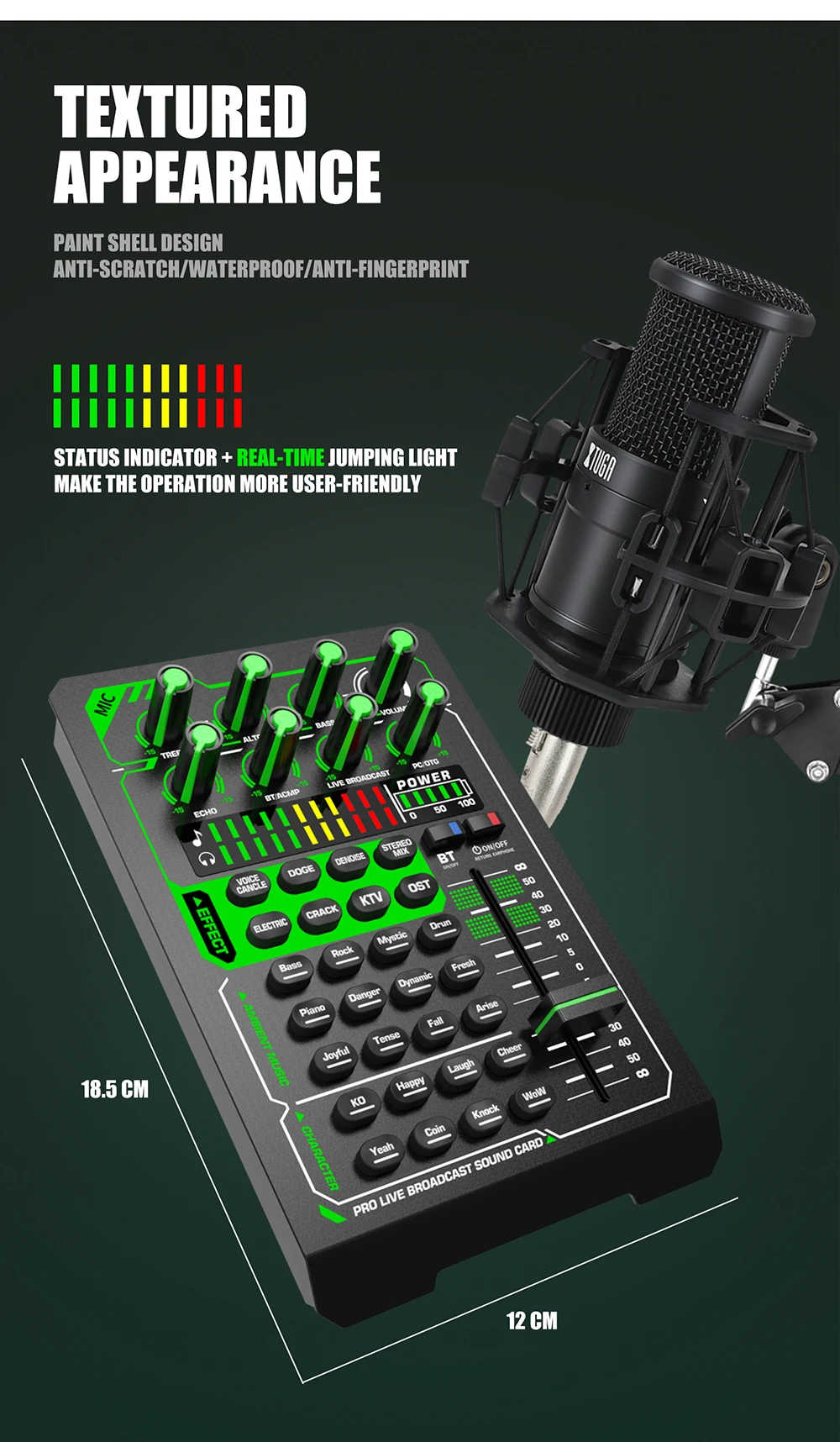 E1 professional recording studio audio recording live microphone external sound card