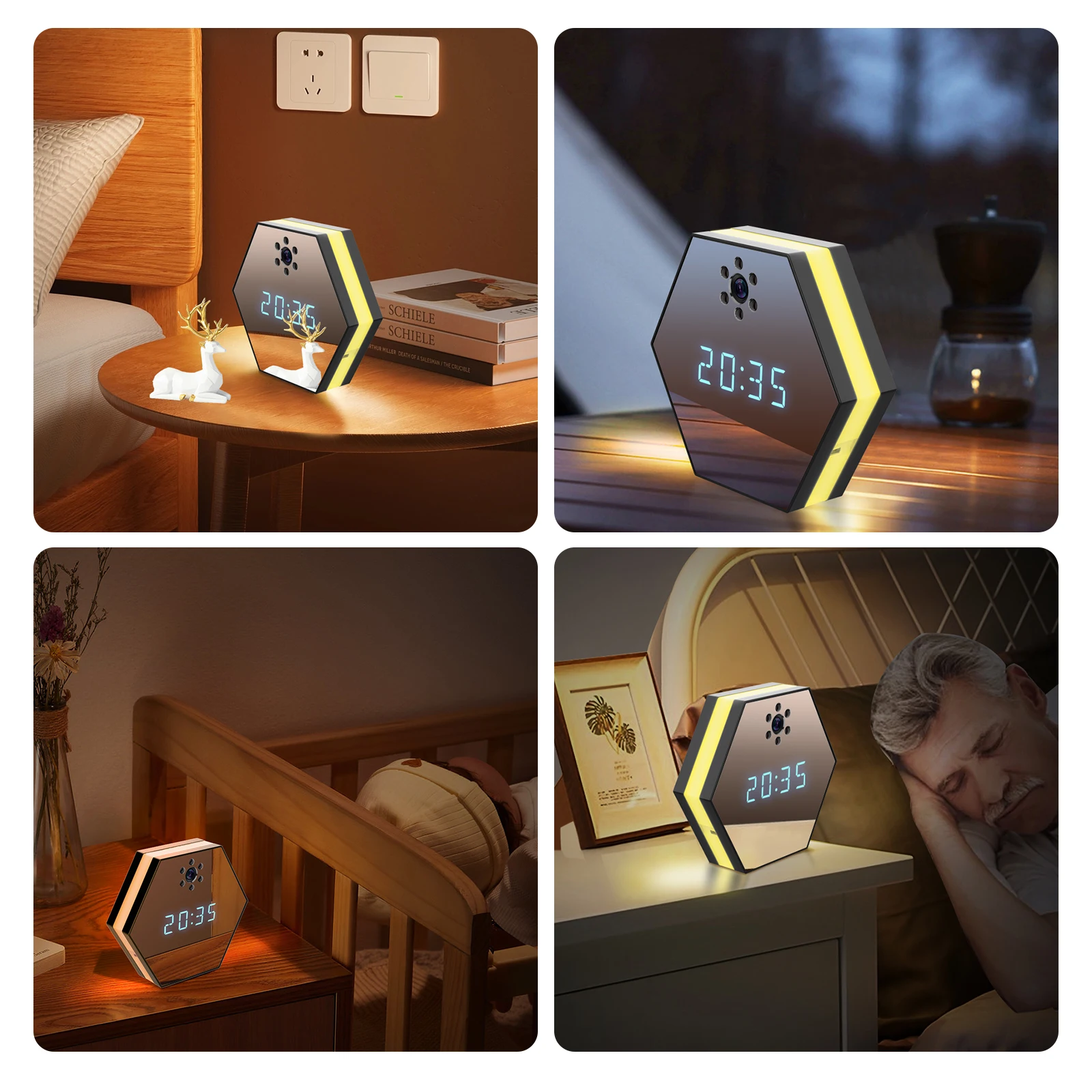 Z17 Clock 2MP IWFCAM APP WIFI security ip camera Wireless Battery Powered WIFI Camera Mini WIFI Diamond Clock Camera