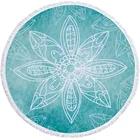 Beach Hot Sale Custom Print Circle Sandfree Microfiber Printed Round Beach Towels For Summer