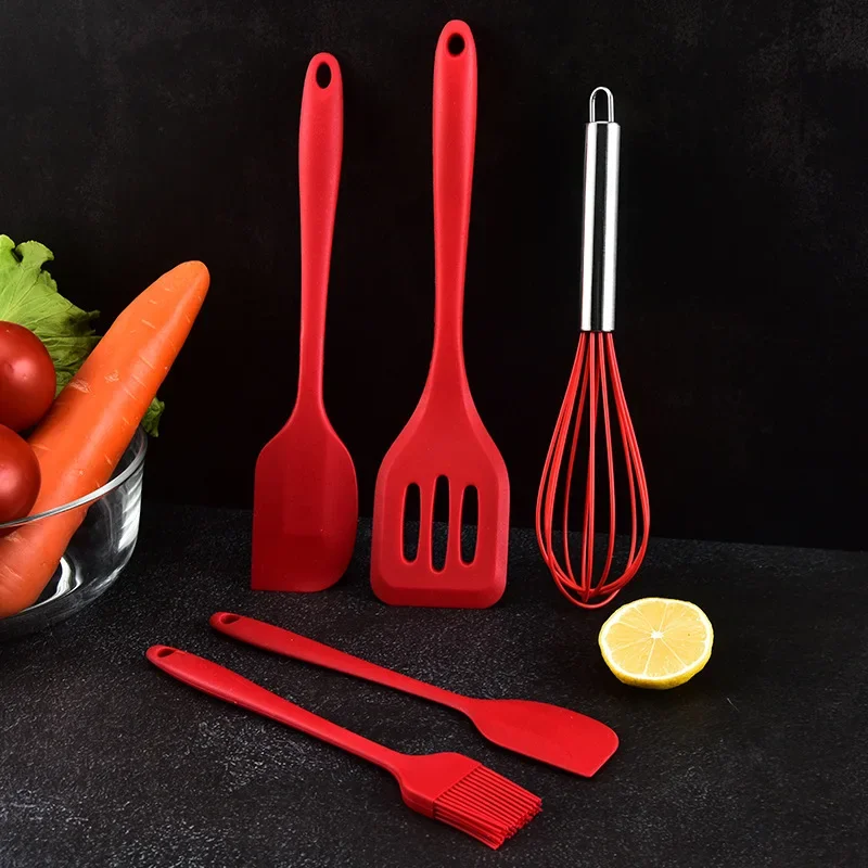 product heat resistant silicone 5 piece fork set dishwasher oven safe for premium kitchen experience-3