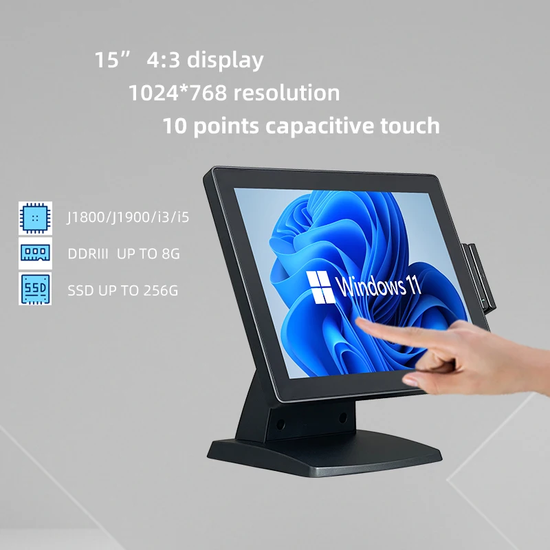 C Inch True Flat Capacitive Touch Screen Pos Till Counter Fully