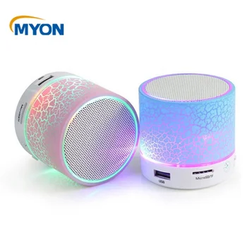 Colorful Light Mini Bluetooth Speaker with FM Radio Portable Easy Carry Pocket Music Box Speaker