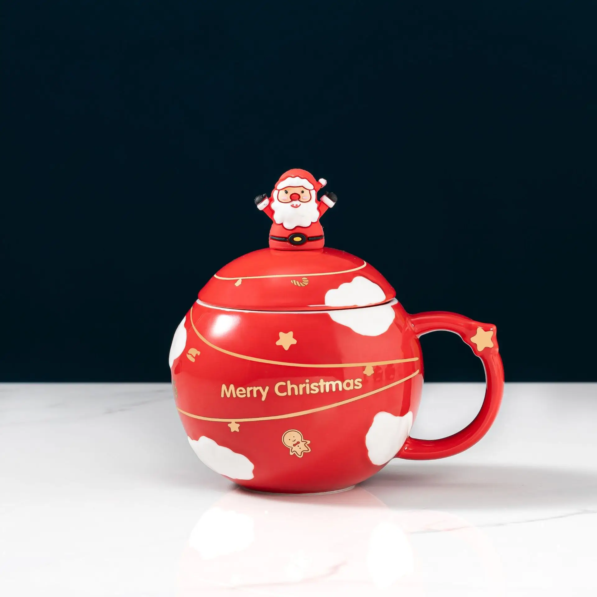 420ml christmas gift wholesale tea cup ceramic 3d porcelain china tea coffee mug
