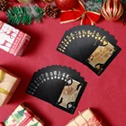 Poker SFT New Style Personalised Poker Foil Black Gold Metalic Magic Waterproof Pvc Playing Cards