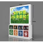 Light Box Scrolling Advertising Light Box Floor-stand Led Scrolling System Solar Advertising Light Box Waste Bin