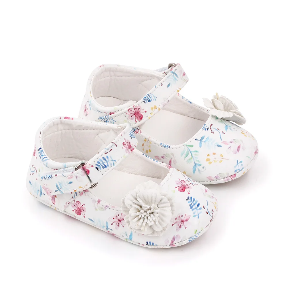 Beautiful Floral Princess Shoes for Newborn Baby 2025 Infant Toddler Breathable Shoes manufacture