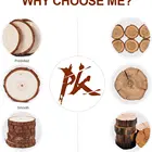 Craft Unfinished Natural Round Blank Wood Discs Circle Wood Cutouts For Craft Supplies
