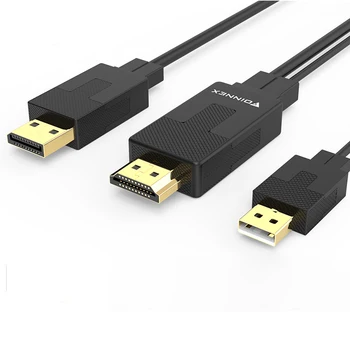 HDMI to Displayport Adapter Cable with USB Port High Speed HDMI to Displayport Adapter