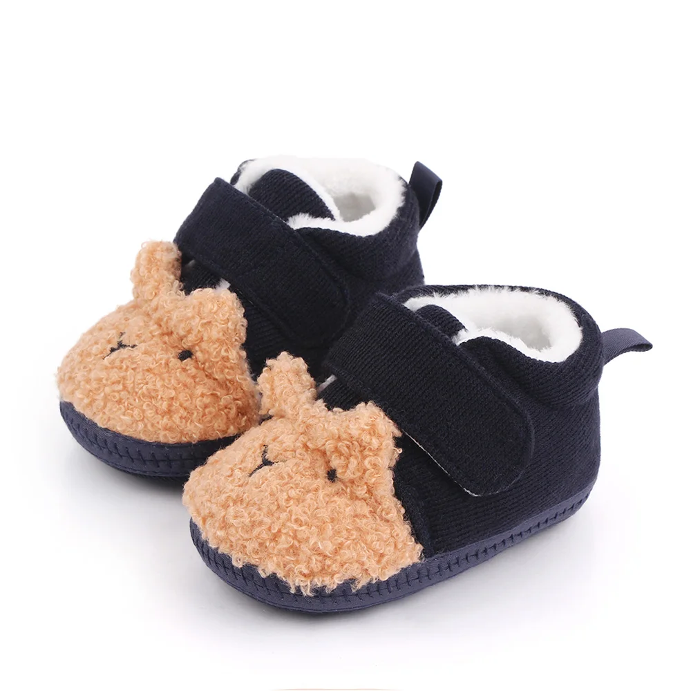 Winter Warm Teddy Fluffy Cute Cartoon Animal Baby Comfortable Soft Soled Toddler Shoes supplier