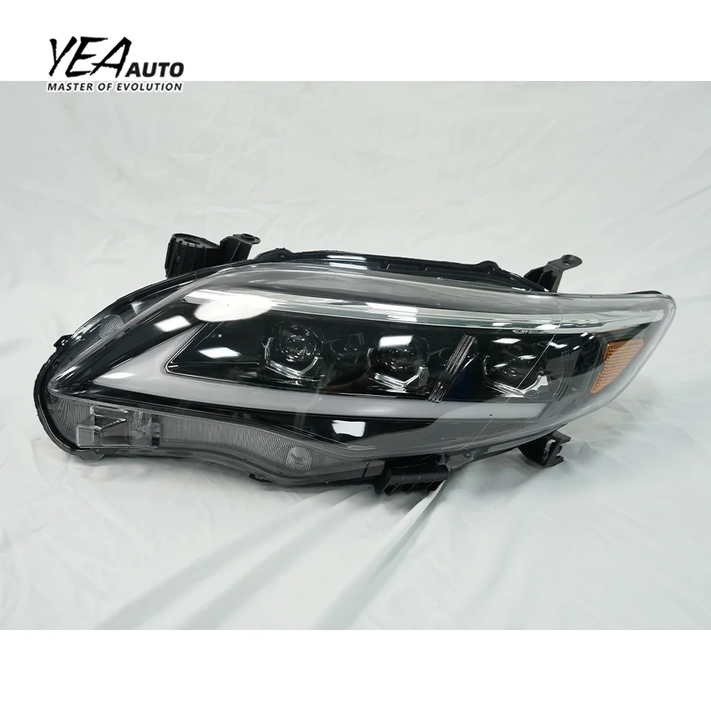 product upgrade led 3 eyes headlights head lamp for toyota corolla headlamp head light led head lights 2010 2011 2013-7