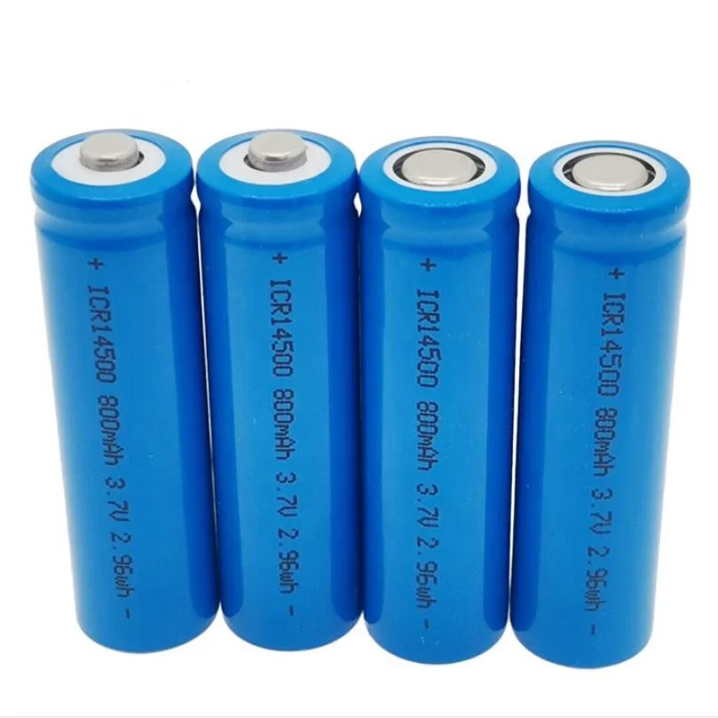 3.7v Aa Li-ion Rechargeable Batteries 14500 Li Ion Battery 500mah 800mah - Buy Li Ion 14500,14500 Li-ion Battery 3.7v Product on Alibaba.com