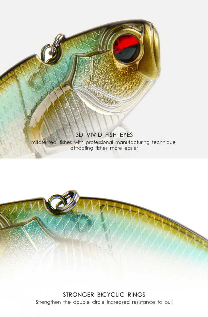 Letoyo Lhb043 Sinking Wobbler Vib Lure 6cm 9g Chatter Vibe Vibration