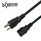 Power Cable C13 Cable SIPU USA US AC Power Cord 3 Prong American IEC C13 Supply Extension Cable