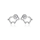 Stud Earrings Isunni S925 Sterling Silver Animals Jewelry Sheep Stud Earrings For Girl Friend