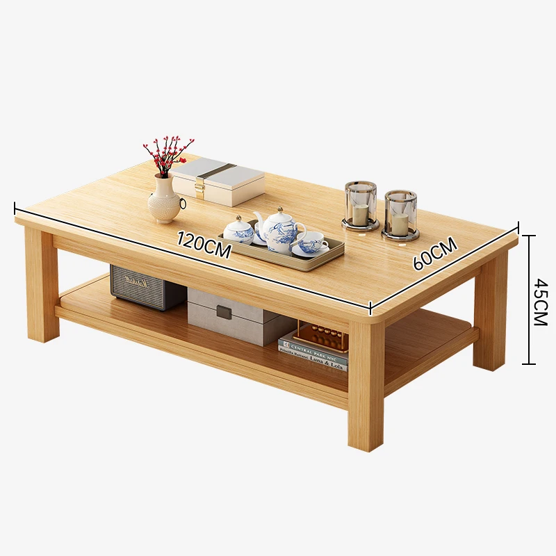 Traditional Vintage Classic Elegant Double Storage Furniture wood design Sofa tea Coffee Table