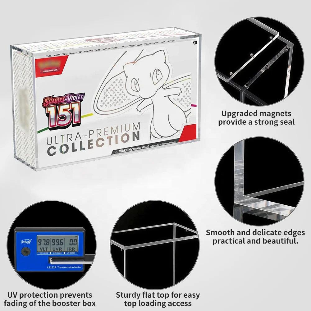 product acrylic case for 151 ultra premium collection card upc premium custom acrylic display protector box 151 upc acrylic case-5