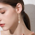 Pearl Earrings Earrings High Quality Retro Star Baroque Pearl Asymmetrical Long Lady Earrings