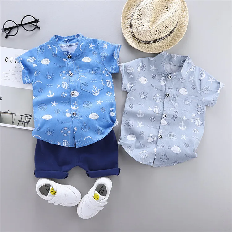 Conjunto De Ropa Formal Para Niño,Camiseta Con Estampado De Dibujos  Animados + Pantalones Cortos,2 Piezas,Traje De Verano,Ropa Para Niño De 1 A  4 Años - Buy Conjuntos De Ropa De Niño,Bebé Niño