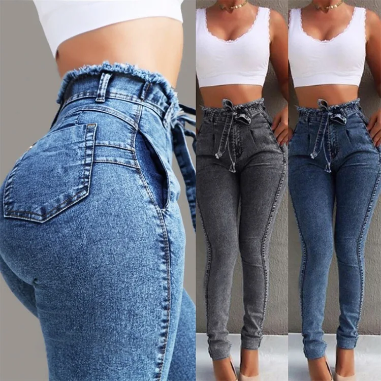 Ansenesna Ceinture De Maintien Taille Haute avec Soutien-Gorge en Denim Confortable Jeans Court pour Femmes Enceintes 