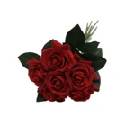 Floral Wholesale 6 Color Artificial Flowers Velvet Flower Real Touch Flannel Floral For Indoor Decoration