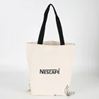 Tote Big Water Bottle Pocket Cotton Shopping Bags Tote Canvas School Bag With Design Woman