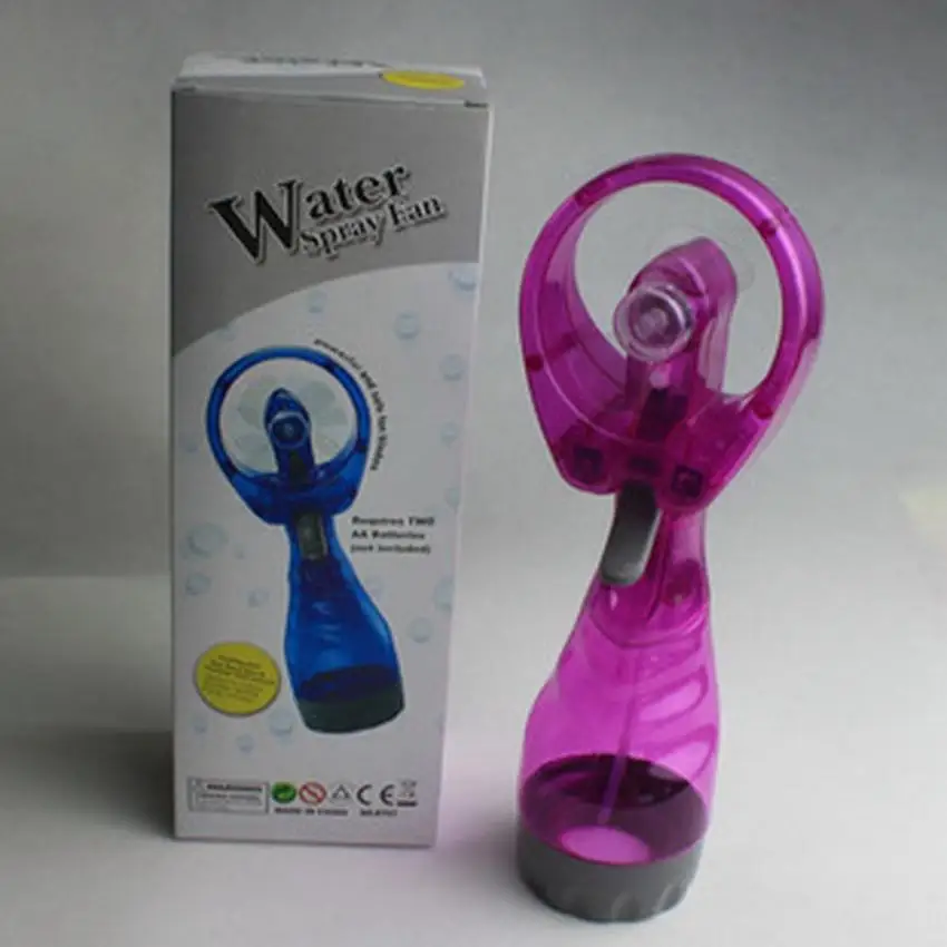 AAA173 Wholesale Water Spray Battery Bottle Cool Fan Handheld Portable Mini Fans Misting Office Handheld Spray Fan