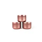 Box Tin Tin Box Tea Small Round Rose Gold Coffee Spice Tea Metal Canister Box Tin Cans