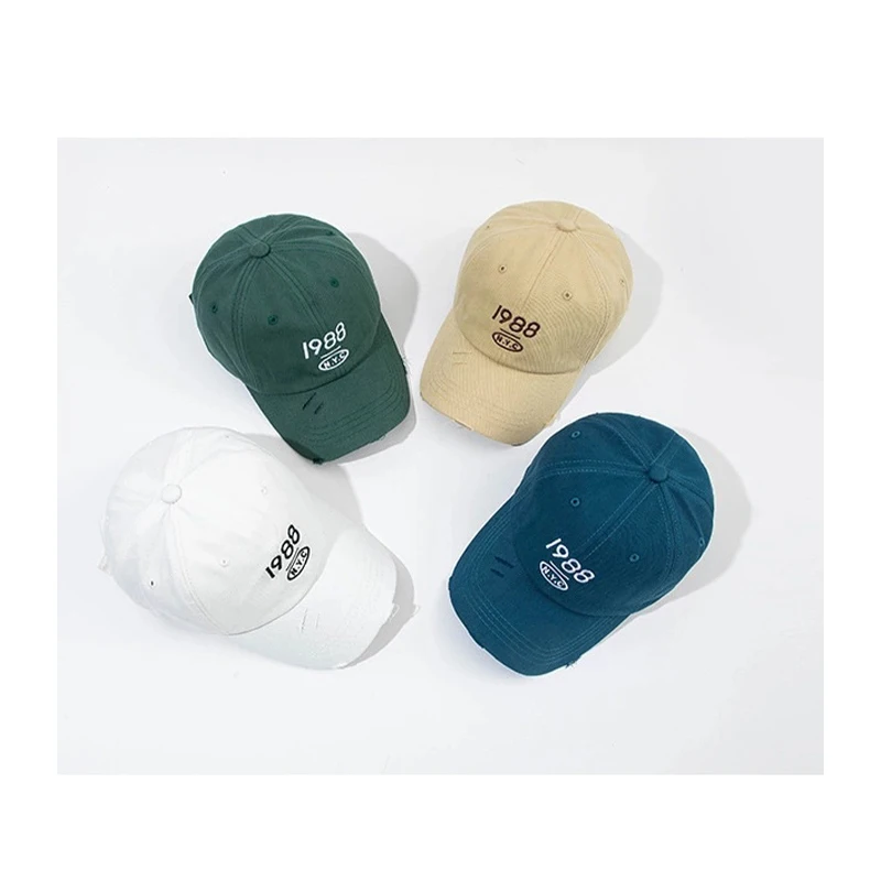 Funny Logo Black Cotton Dad Hats Cap 