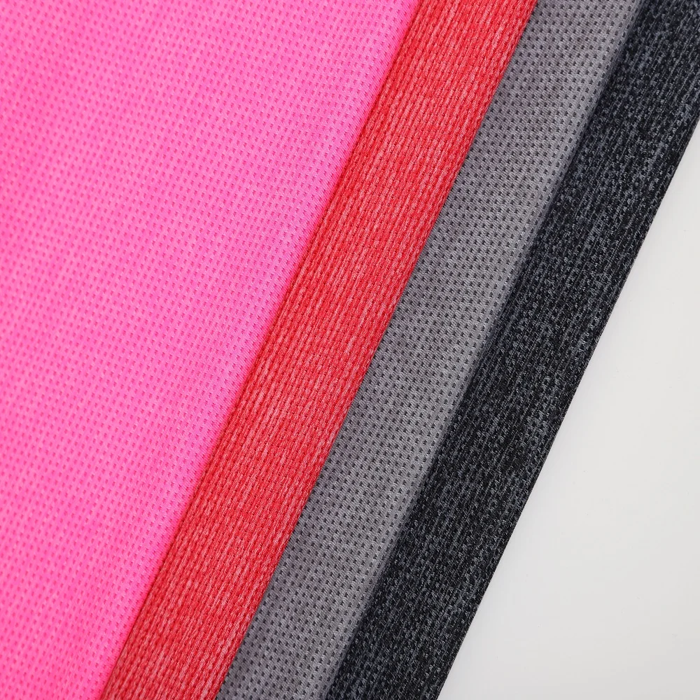 Moisture wicking dry fit 92%polyester 8%spandex stretch mesh fabric for sportswear