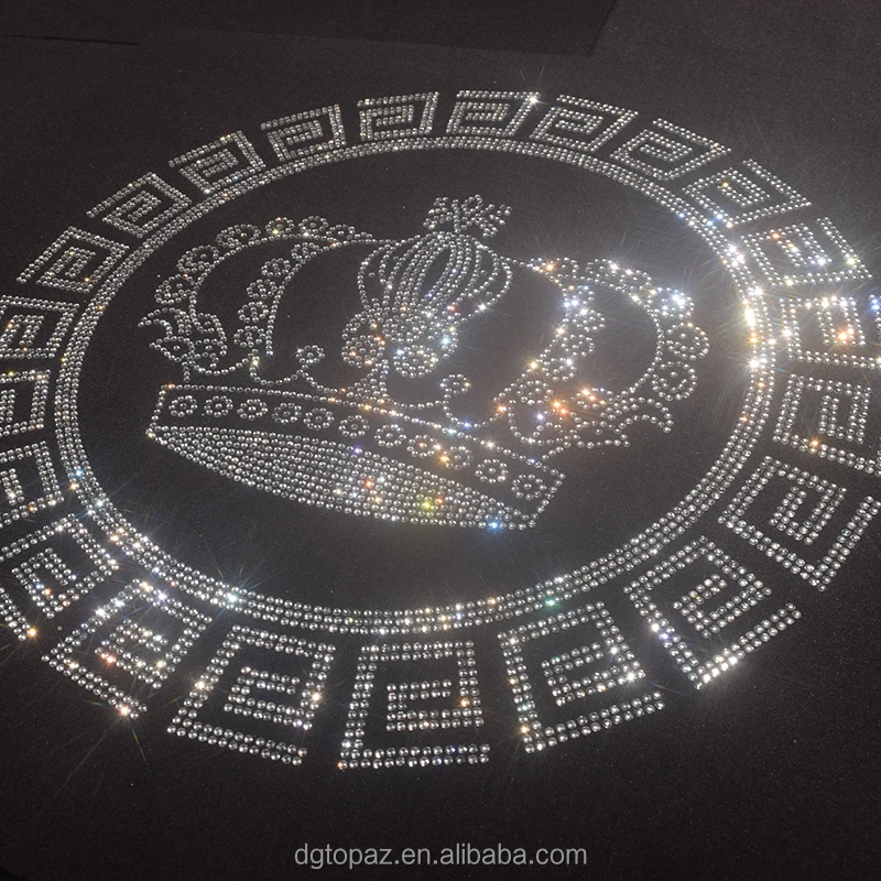 Fancy dgtopaz factory custom logo butterfly rhinestone iron on heat transfer patches motif