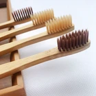Customized Logo CE Certificate Soft Wool Reusable Biodegradable Hotel Bamboo Toothbrush With Packaging