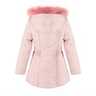 Coat Down Coat Botton Zipper Light Pink Hooede Ladies Jackets Parka Winter Coat Women
