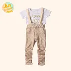 Clothing Multi Colors Summer Baby Girls Clothing Set Kids Cotton T Shirts Tops Kids Stacked Pants 2 Piece Set