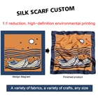 Scarf Print Scarf Custom Digital Printed Satin Silk Polyester Cotton Scarf Square Neck Scarves For Lady With Logo
