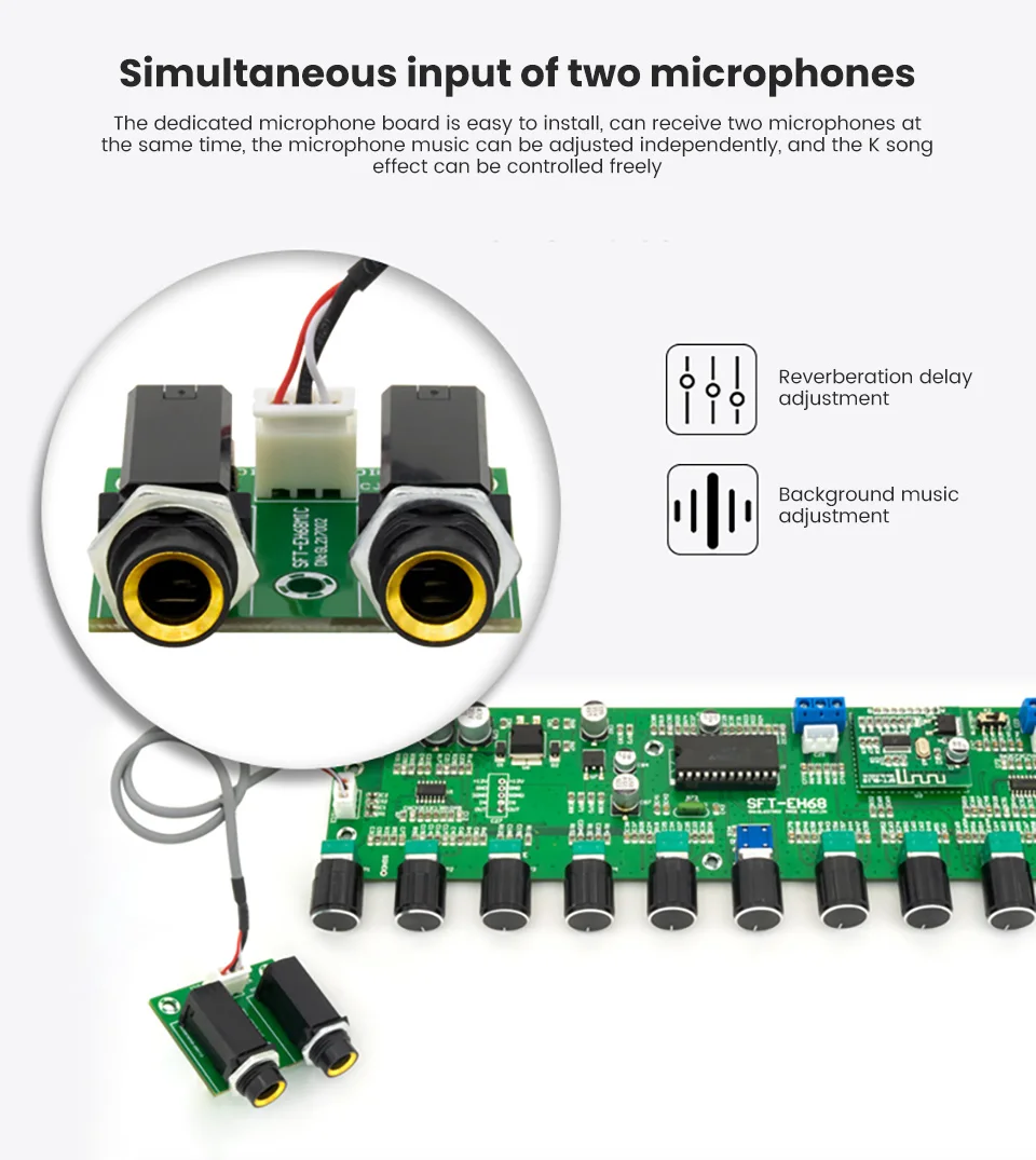 Packbox Karaoke Reverb Board With Bt Preamp Karaoke Microphone Treble