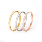 Design Jewelry Quality Bracelet New Simple Design Stainless Steel Cubic Zircon Bracelet Bangle Jewelry For Girl