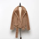 Coats 2021 Fashion Women's Winter Medium Style Big Collar Fake Fur Coats